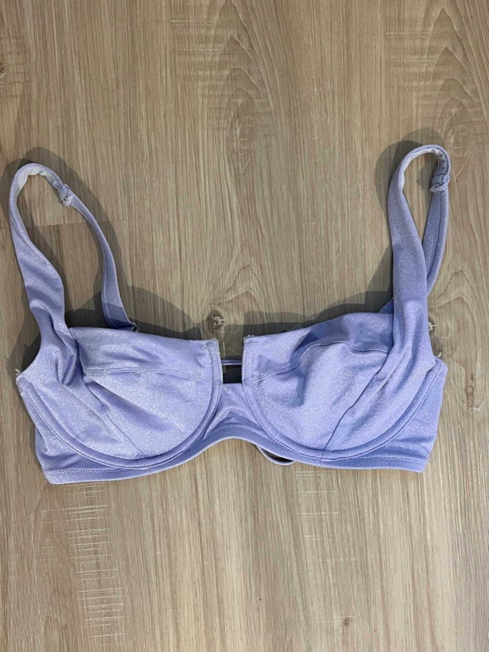 Victoria's Secret Lilac Shimmer Underwire Bikini Top 34DD NEW w/o tag